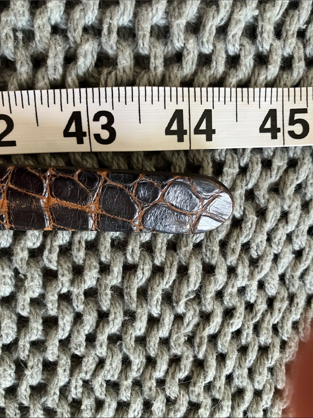 VTG Braided Brown Women's Belt with Gold-Tone Buckle